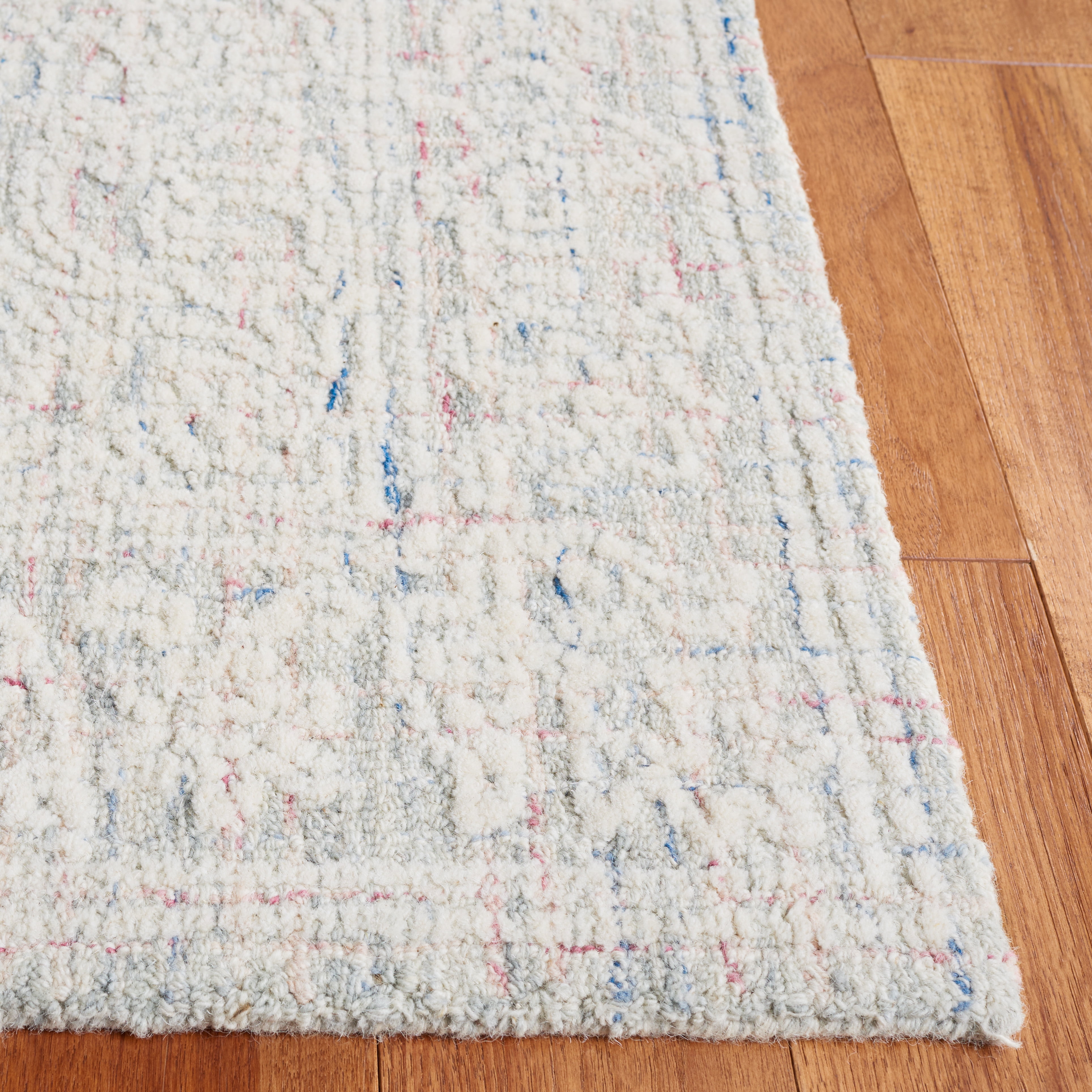 SAFAVIEH Ebony Ace Bordered Area Rug, Light Grey/Ivory, 3' x 5'