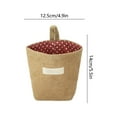 thumbnail image 3 of Meggemo Linen Fabric Wall Organizer Hanging Storage Pouch Cotton Pocket Holder for Mail Keys Small Items Entryway Bedroom Office 6x5 Inch, 3 of 6
