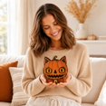 thumbnail image 5 of Vintage Halloween Cat Wooden Block, Primitive Rustic Farmhouse Tabletop Figurine, Tray Desktop Sign, Spooky Wooden Centerpiece Signs for Home Office Halloween Party Decorations(F), 5 of 6