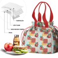 thumbnail image 4 of Pioneer Flower Floral Print Pattern Drawstring Lunch Bag Women - Drawstring Lunch Bag Insulated for Work Office - Stain-Resistant Large Lunchbags for Women with Multi-Pockets, 4 of 6