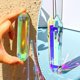 thumbnail image 2 of Ruifaya Lámpara colgante con forma de arcoíris y atrapasol con prismas de cristal♯, 2 of 6
