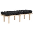 thumbnail image 3 of Meridian Furniture Landon Black Vegan Leather Bench, 3 of 17