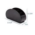 thumbnail image 3 of Soporte para control remoto Caja de almacenamiento con 5 compartimentos Organizador de escritorio Soporte para control remoto para controles remotos, suministros de oficina, pinceles de maquillaje (negro) ER, 3 of 3