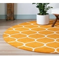 thumbnail image 2 of Rugs.com Lattice Frieze Collection Rug – 3' Round Orange Medium Rug Perfect For Kitchens, Dining Rooms, 2 of 9