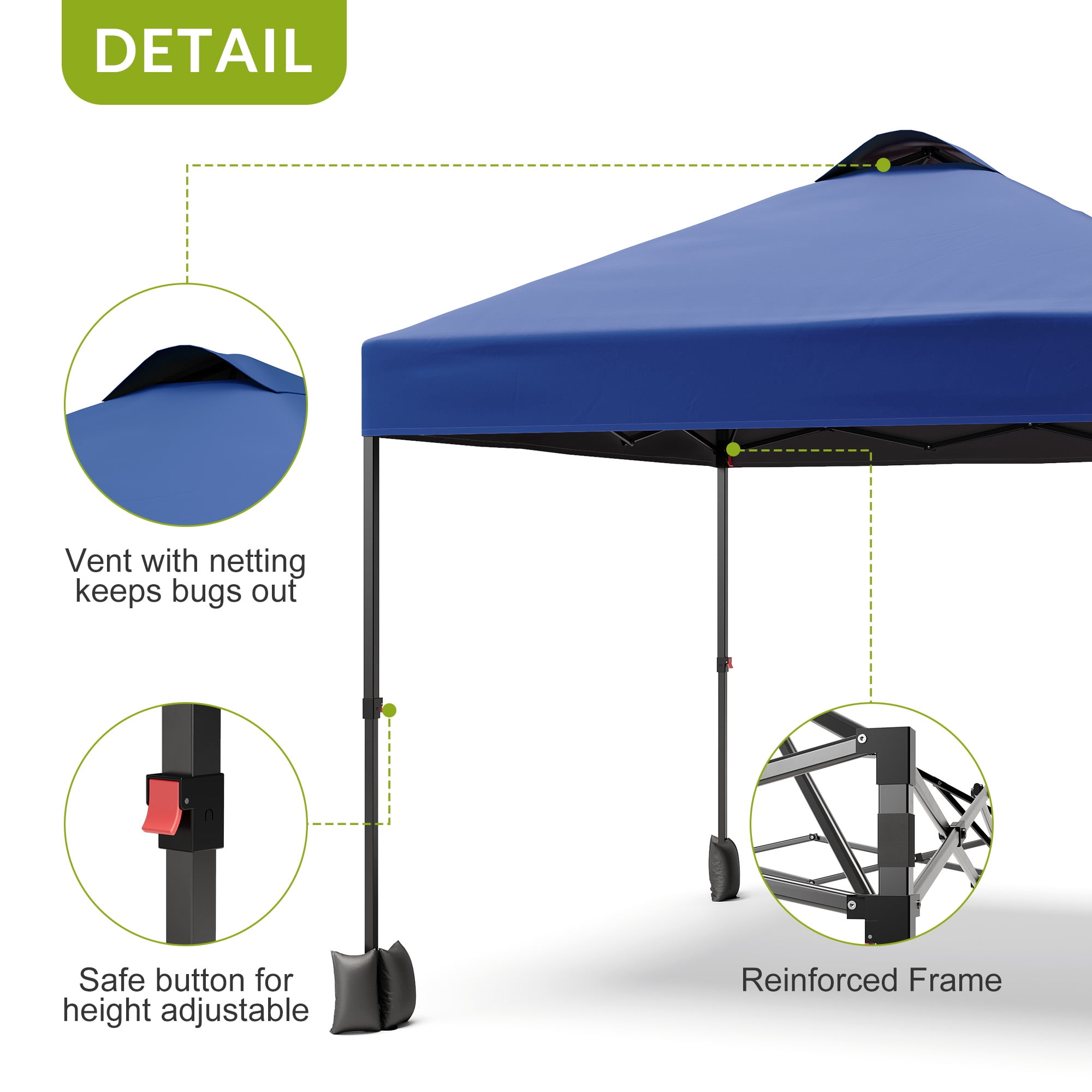 10x10 Pop Up Canopy Tent with 1 Removable Sidewall, Heavy Duty Commercial Instant Shelter with One-Person Setup, 100 Sq Ft Shade for Outdoor Events, Camping, Farmers Market