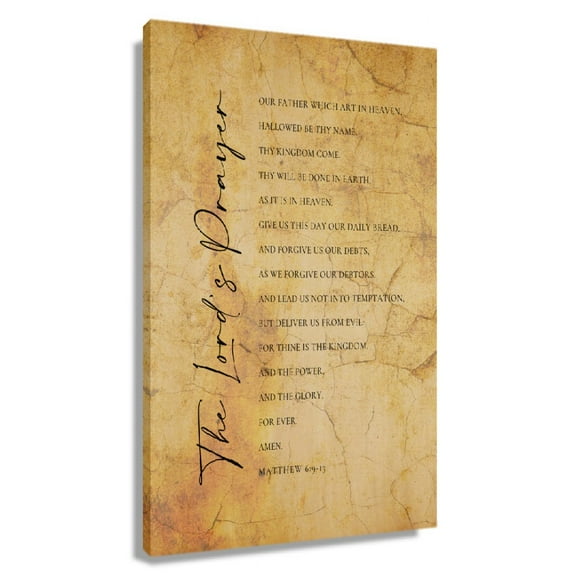 The Lord's Prayer Wall Art Bible Verse Posters And Prints Pictures For Living Room Canvas Art For Bedroom Framed 20x30 in