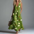 thumbnail image 2 of Summer Dresses for Women Casual Printed Sleeveless Pocket Maxi Dress, Loose V‑Neck Button Down Lightweight Cozy Home Lounge, 2 of 8