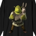 thumbnail image 2 of Shrek Ogre & Donkey Crew Neck Long Sleeve Black Adult Tee-Medium, 2 of 4