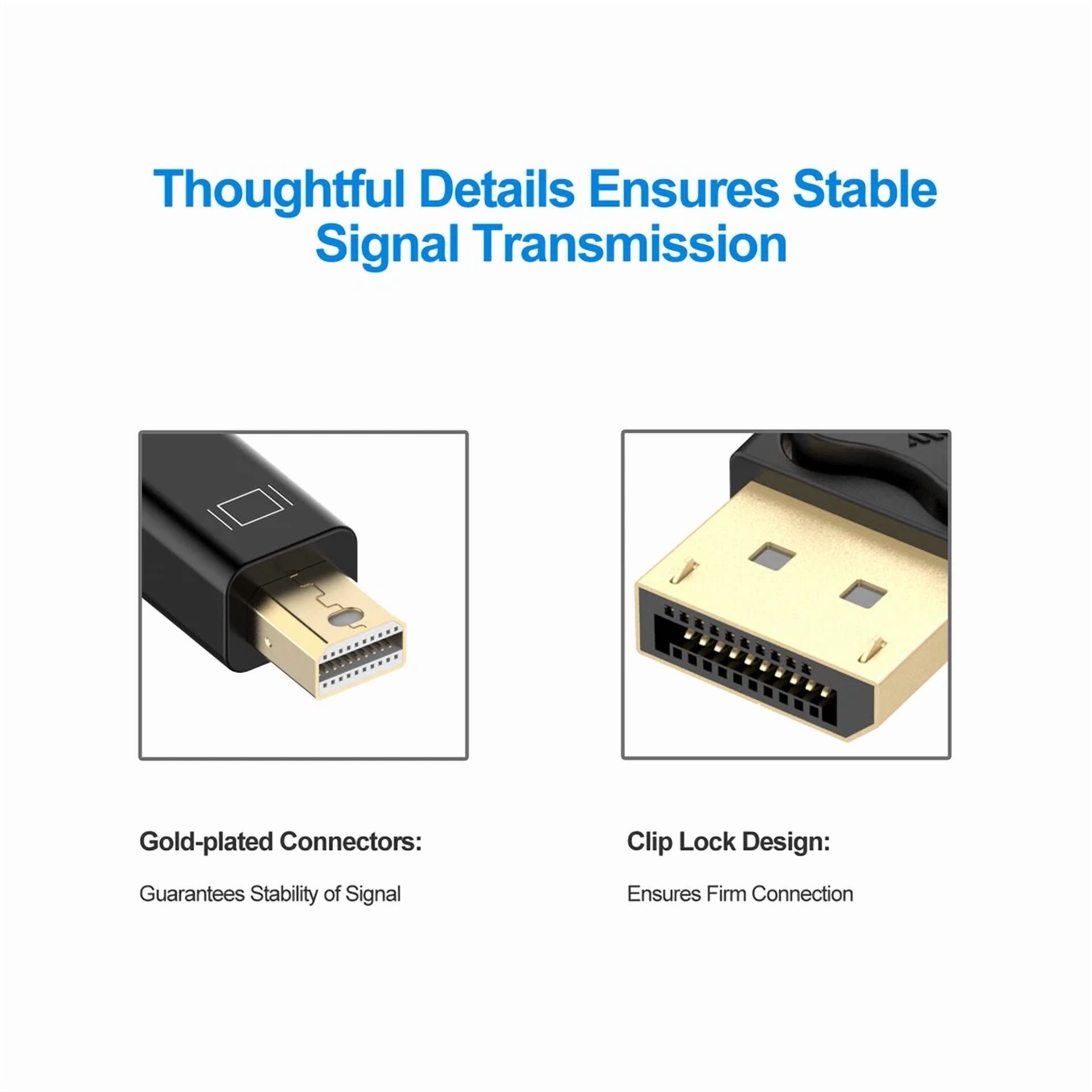 BUTTERFLY- Rankie Mini Displayport To Displayport Cable, Mini Dp To Dp, 4K Ready, 6 Feet