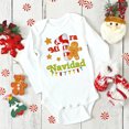 thumbnail image 4 of Body de bebé con estampado navideño en español, mono de manga larga para recién nacido, ropa de fiesta para bebé, ropa de bautismo para niño pequeño, 4 of 5