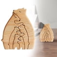 thumbnail image 2 of Fathers Day Wood Gift, Laser Engraved Bear, Wooden Family Gift, Hugging Bear Decor, Family Puzzle Wood, Birthday Wood Decor, Wood Bear Puzzle, Home Decor Wood Sign, 2 of 7