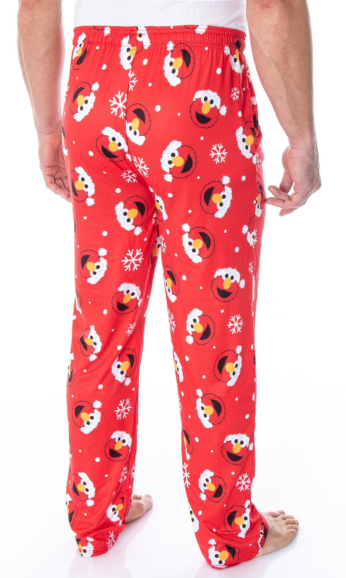 Sesame Street Men's Santa Elmo Christmas Holiday Lounge Pajama Pants ...