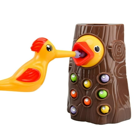 kjfeif Toy Worm Toy Bird Feeding Game Bird Feeding Game Cultivate Curiosity Improve Coordination Toy, Ideal for Boys & Girls 3-12 Years Old Birthday Gift