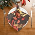thumbnail image 2 of Iauyy Satin Napkins Set of 1- Leafage- Red DIY Printing Decoration Cloth Napkin- Easy Care for Home/Party, 2 of 8
