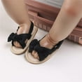 thumbnail image 2 of Infant Baby Girls Sandals Soft Sole T-Strap Toddler Flats First Walkers Summer Shoes, 2 of 7