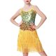 thumbnail image 1 of Odeerbi Vestido de Baile Latino Con Lentejuelas Para Niña Rendimiento En Escena Trajes de Verano Vestido de Algodón Con Flecos Vestido Sin Mangas Con Camisola Traje de Baile Con Borlas, 1 of 4