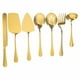 thumbnail image 4 of BRIGHTFUFU Juego de utensilios para servir fiestas, servidor de pastel de boda, espátula, cortador, tenedor, cucharas, 1 Juego, 4 of 7