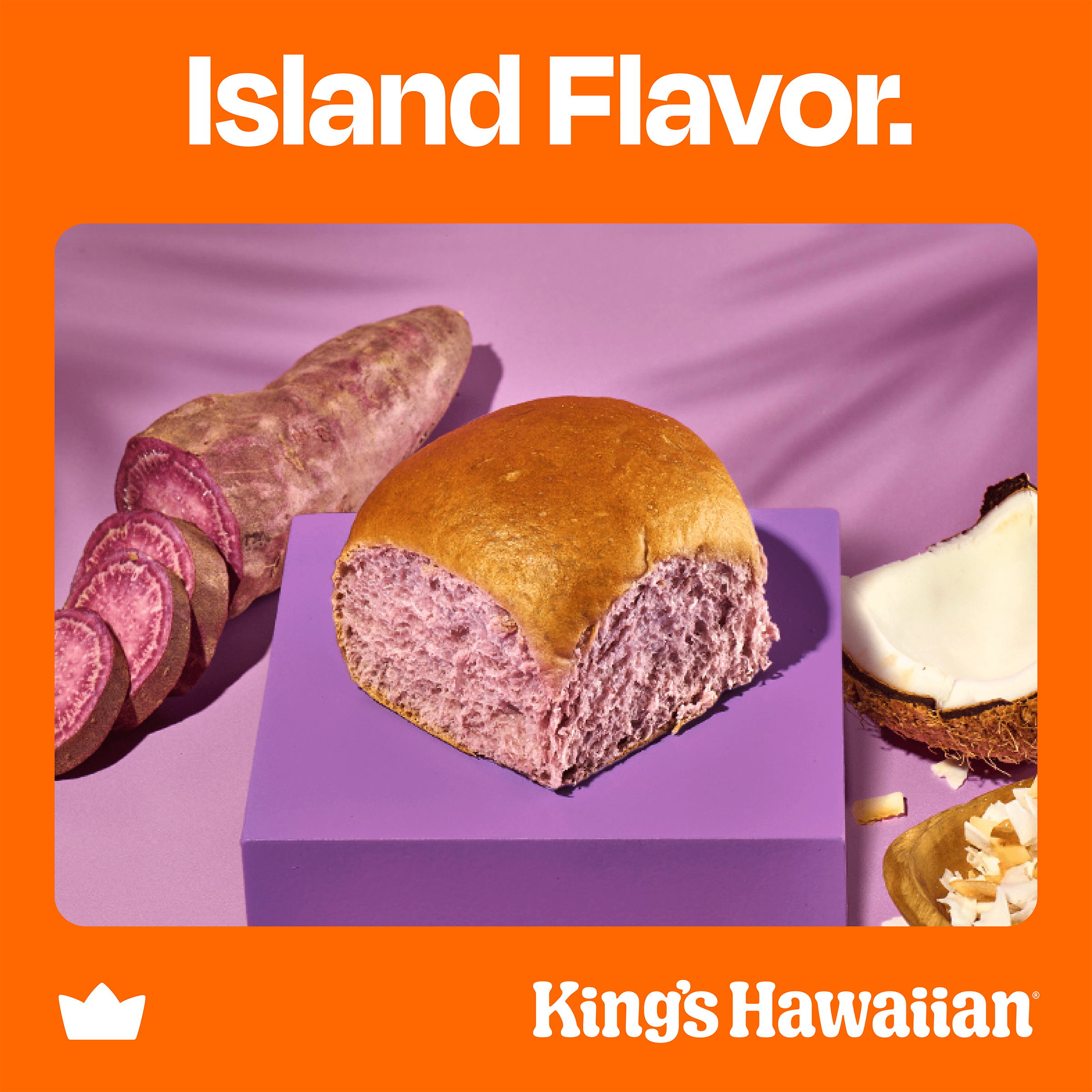King’s Hawaiian® Hawaiian Sweet Ube Coconut Rolls