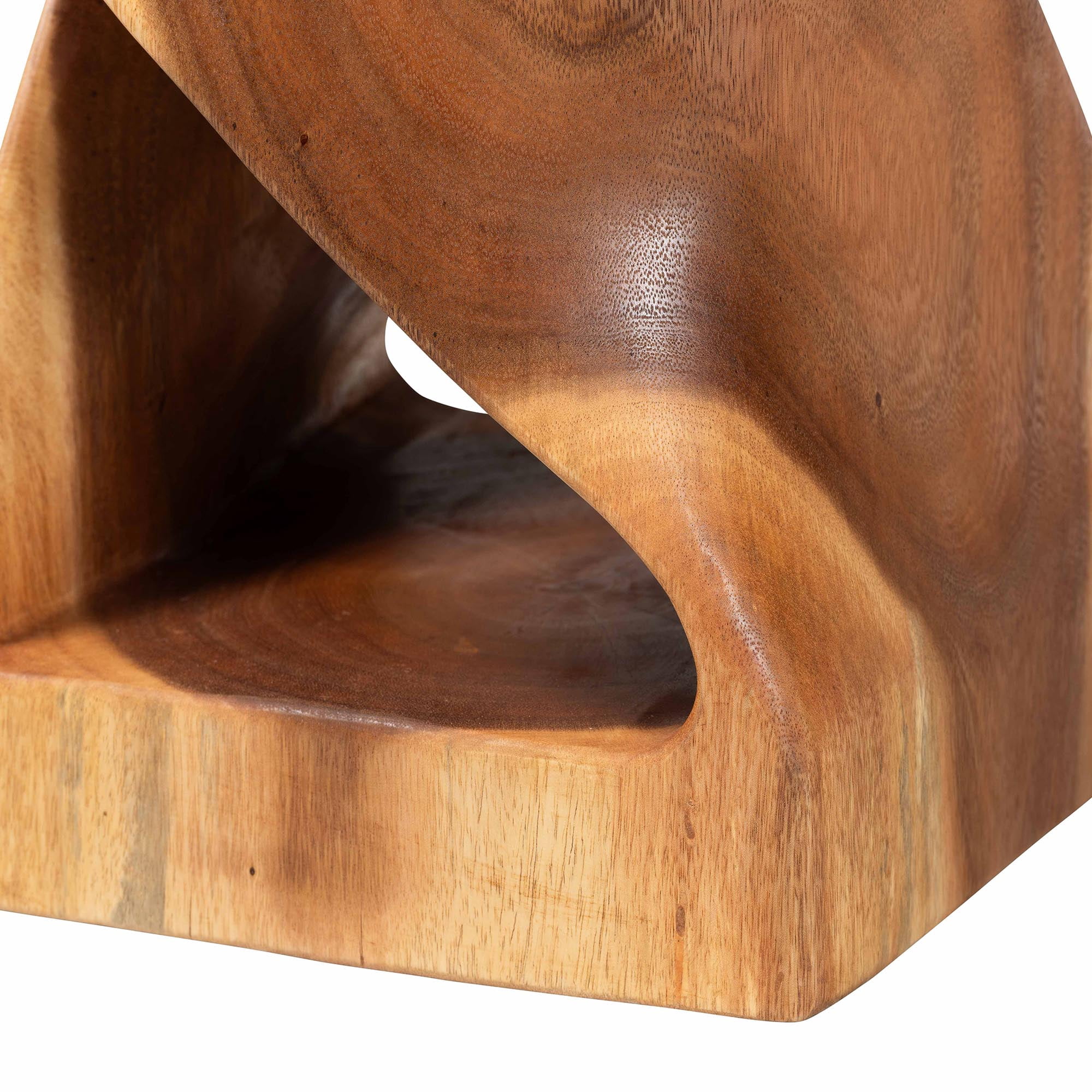 bali & pari Rapha Rustic End Table, Natural Brown