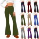 thumbnail image 1 of Pincandy Women's Solid Color Elastic Waist Yoga Flared Pants, Comfortable, Casual & Fitness Activities, 1 of 6