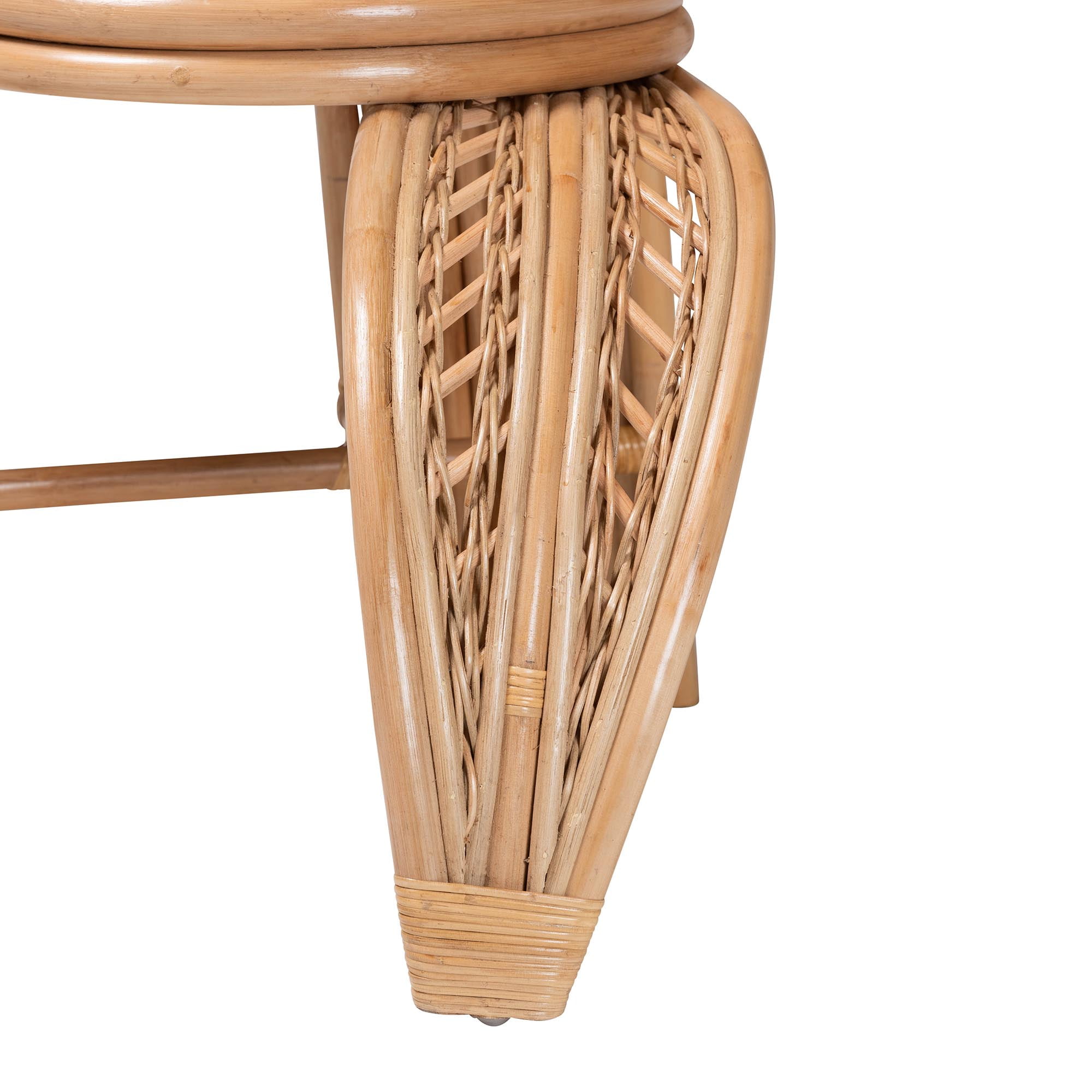 bali & pari Gresham Rattan BOHO Flower Chair, Natural Brown