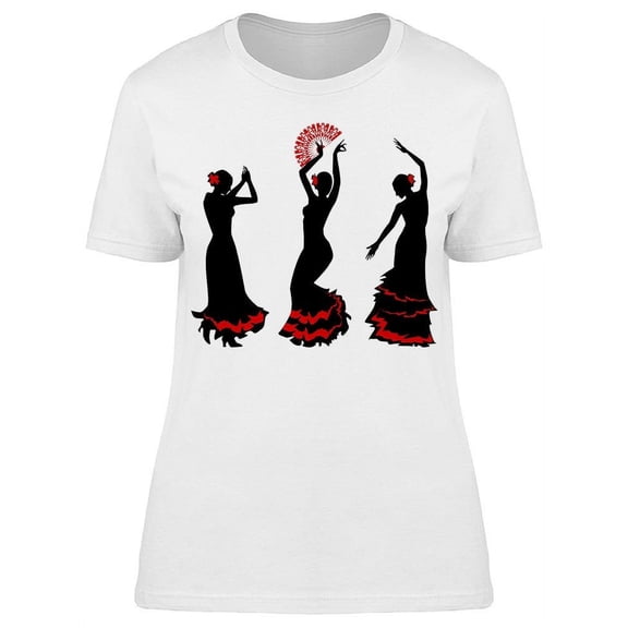 Dancing Poses Of Flamenco T-Shirt Women -Image by Shutterstock, Female Large