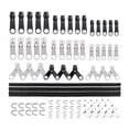 thumbnail image 2 of 87 piezas Kit de reparación de cremalleras Cabezas de cremallera Deslizador de pestillo fácil de para pantalón de saco de dormir - Cremallera negra Macarena Kits de reparación de cremalleras, 2 of 8