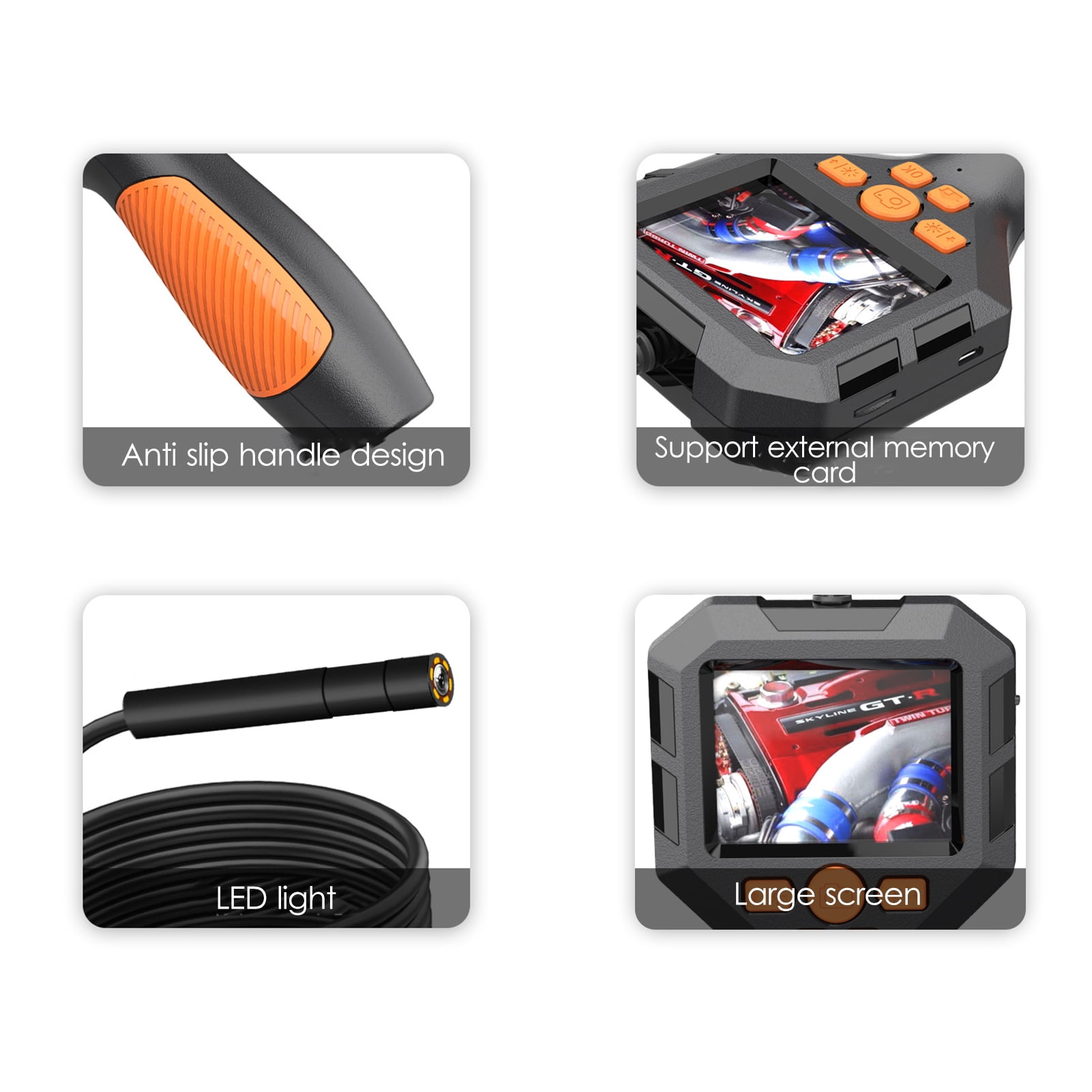 Industrial ,With 2.8-inch Ips 2.8-inch Ips Screen Camera With 2.8-inch Screen With Led Handheld Camera With 1080p Borescope Picture Handheld Camera Scope Camera Camera