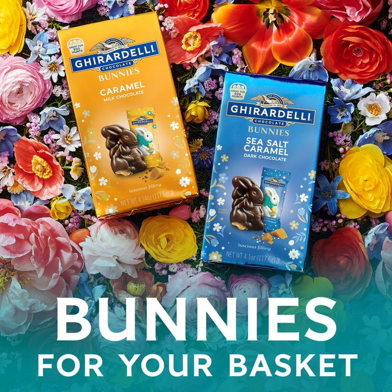 GHIRARDELLI Easter Shaped Caramel Milk Chocolate Bunnies Candy