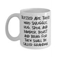 thumbnail image 1 of Gag Grandma, Blessed Are Those Who Snuggle, Hug, Spoil And Pamper, Boast And Brag For They, Joke Holiday 11oz Mug From Grandmom, 1 of 2