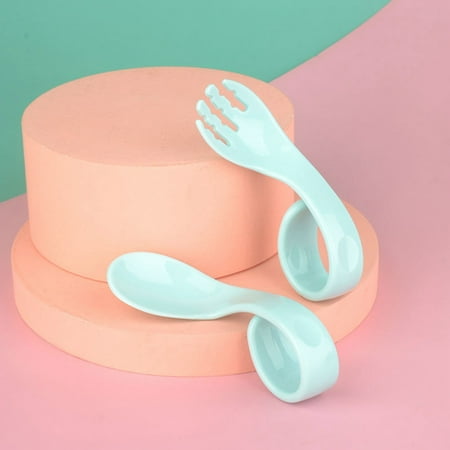 

KABOER Children S Training Spoon Twist Twist Spoon Bend Fork Spoon Set Elbow Spoon Children S Tableware