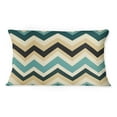 thumbnail image 2 of Designart "Azure Beige Chevron Art I" Geometric Printed Throw Pillow, 2 of 5