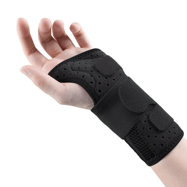 Btafrte 1 Muñequera Ajustable Nailon para Artritis (M Mano Izquierda Negra)
