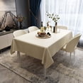 thumbnail image 2 of LAICAIW Vinyl Tablecloth 100% Waterproof Oil-Proof Spill-Proof 60 x 84 inch Rectangle Champagne PVC Table Cover, 2 of 7