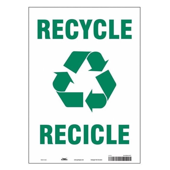 Recycle/Recicle, 10 in W x 14 in H, Vertical Rectangle, Vinyl, 468U67