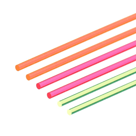 Unique Bargains 6Pcs Replacement Fiber Optic Sight Rods, 6 Inch 0.06 Inch OD PMMA Bows Sights DIY Art Fluorescence Red Green Orange