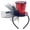 Red, variant on 1Pc Red Sequin Mini Top Hat Headband Party Hair Accessories
