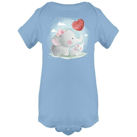 

Mommy And Baby Elephant Design Bodysuit Infant -Image by Shutterstock 6 Months
