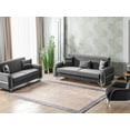 thumbnail image 5 of Ottomanson Wingback Accent Chair Microfiber Modern Armchair for Living Room, Gray, 5 of 5