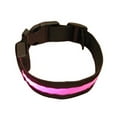thumbnail image 2 of Flmtop Collier Phosphorescent en Nylon pour Chien Chiot, Lumière DEL, Doux, Sangle de Cou Ajustable, Rose, 2 of 9