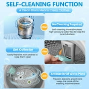 Veeboto Washing Machine, 15.6LBS Portable Washer Machine, Full Automatic Washing Machine with Drain Pump Compact Laundry for Home Apartment