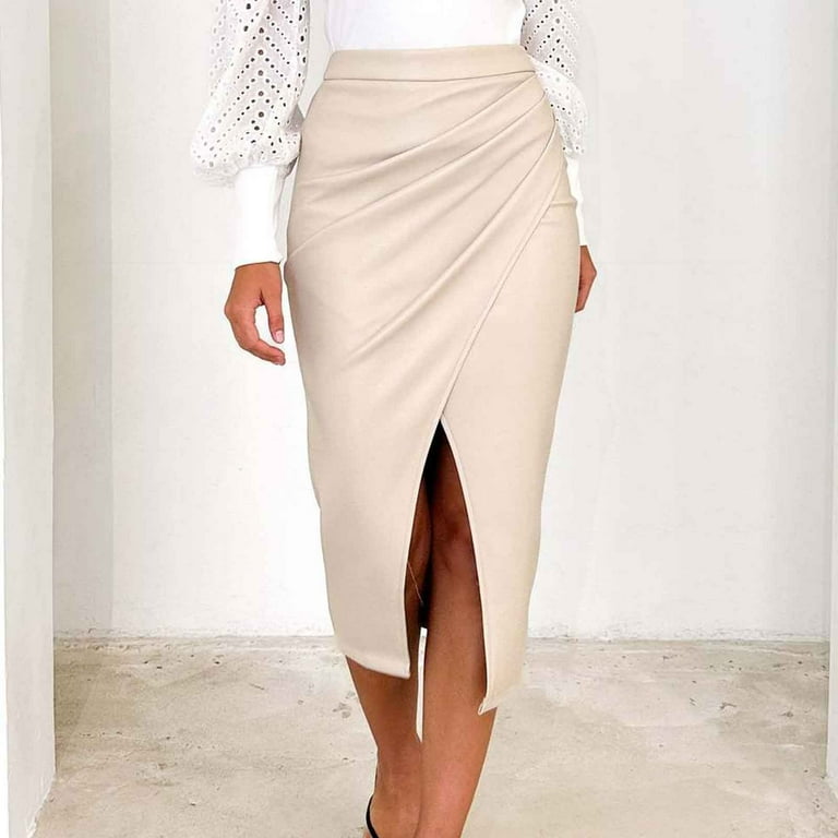 Sentmoon Long Skirts for Women Oversized Split High Waist Boho