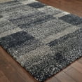 thumbnail image 4 of 4' X 6' Charcoal Silver And Grey Geometric Shag Power Loom Stain Resistant Area Rug, 4 of 4