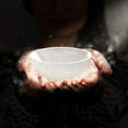 thumbnail image 5 of Natural Solution Selenite Crystal Smudge Bowl 4 Inch, Thickly Hand-Carved, Best Gift For Home Decor, 5 of 6