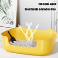 thumbnail image 7 of Large Cat Litter Box with High Sides for Indoor Cats, Low Entry Open Top Cat Litter Pan for Kittens, One Piece Spill Proof Litter Tray, Anti-Splash Pet Litter Box for Cats, 7 of 7