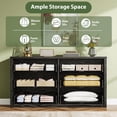 thumbnail image 6 of 6 Drawer Dresser for Bedroom, Wide Wood Chest of Drawers Handle Free, Large Modern Dresser Storage Cabinet for Living Room, Hallway Entryway, 6 of 8