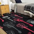 thumbnail image 3 of Mohawk Home Guitar Montage Printed Indoor Area Rug in Pink, 3'4"x5', 3 of 8