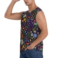 thumbnail image 3 of Haiem Men's Flowers And Birds Print Tank Tops Summer Sleeveless Cut Off Workout T-Shirts Fitness Vest Athletic Undershirts-Small, 3 of 8