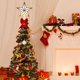 thumbnail image 2 of Las estrellas del adorno del árbol de Navidad llevaron la luz, adornos de Navidad de la estrella del brillo 3d para los árboles, fiesta casera, 2 of 5
