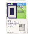 thumbnail image 2 of Leviton 80401-WMP 1-Gang Decora/GFCI Device Wallplate, Standard Size, Thermoset, Device Mount, 10-Pack, White, 2 of 4